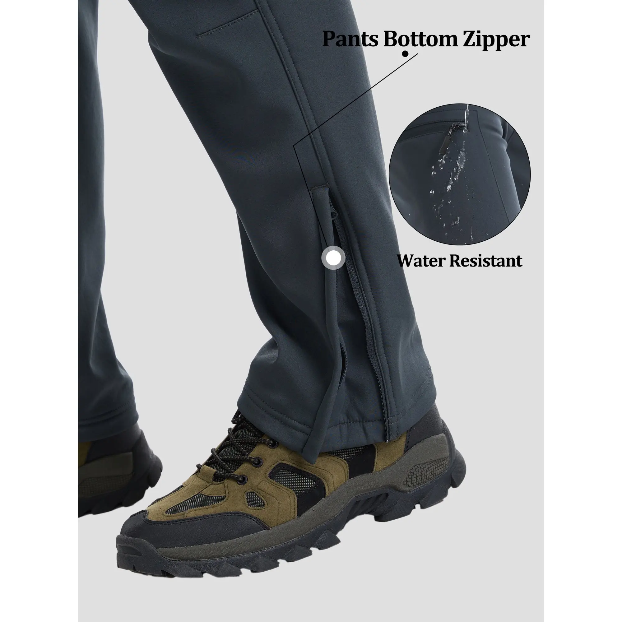 Winter Herren Wasserdichte Camping-Wanderhose Cargo Taktische Softshell Warme Fleece Winddichte Outdoor-Trekking-Jagdhose – Detail 22