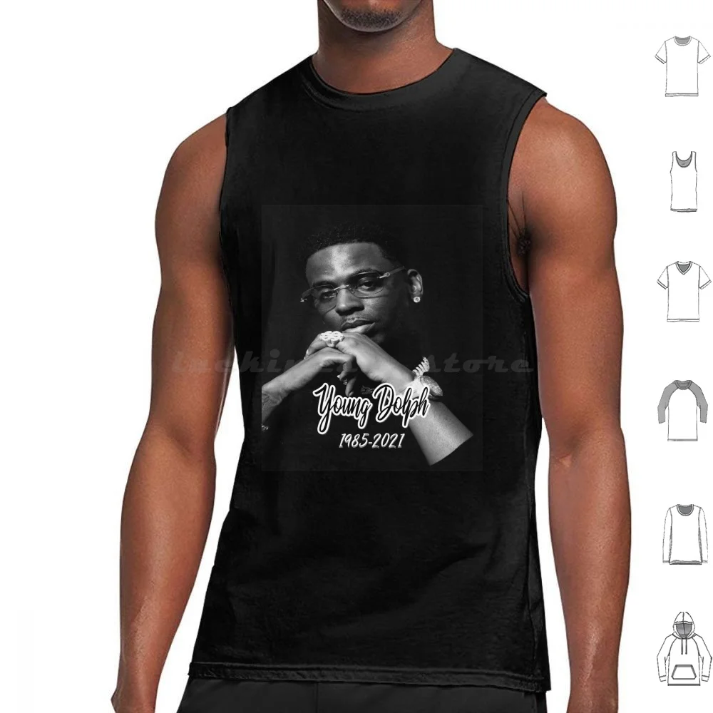 Young Dolph R.i.p Tank Tops Print Cotton Young Dolph Rest In Peace Pre Hip Hop Rap 36 Years Old American Rapper Old