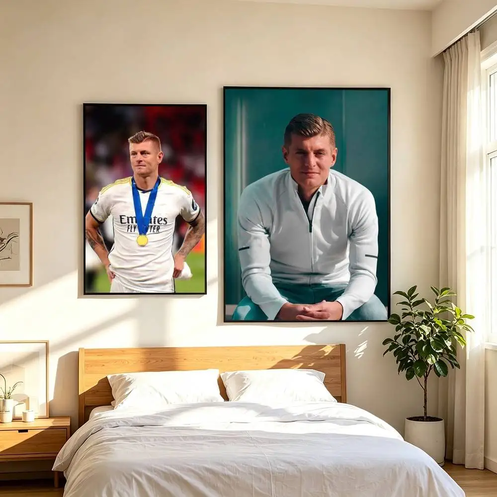 T-Toni K-Kroos Football Star   Poster Waterproof Wall Art Sticker For Bar Living Room Vintage Decor High Quality Print Gift