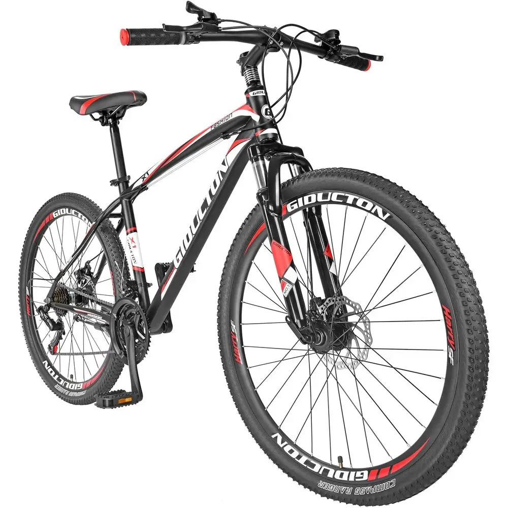 21-Speed 27.5 Inch Mountain Bike with Dual Disc Brakes and Front Suspension