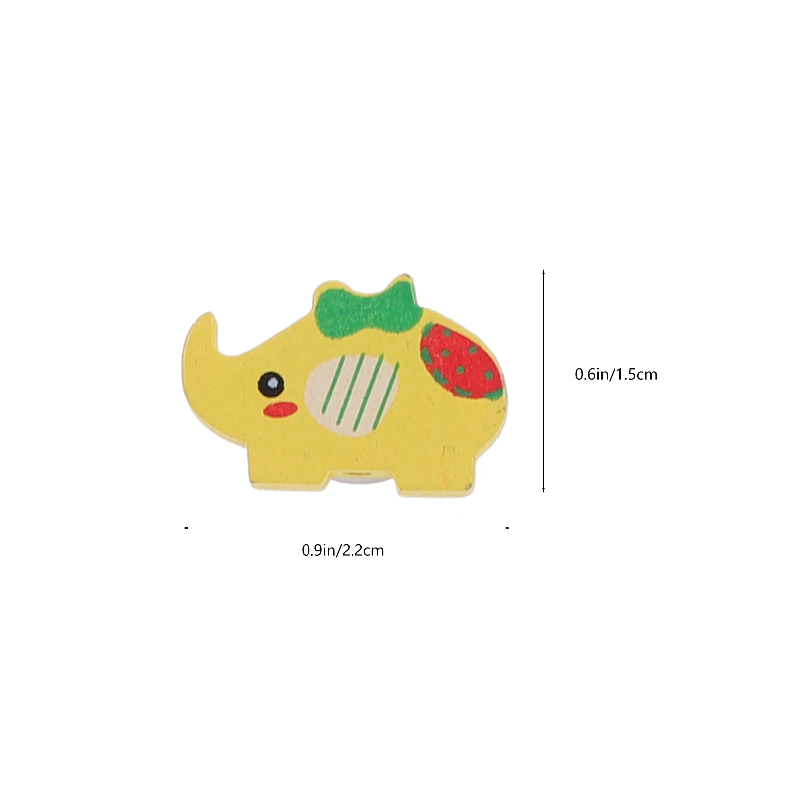 30Pcs Elephant Shape Cute Push Pins Wooden Thumbtacks Decorative Push Nails for Cork Board Bulletin Board Office Home Use