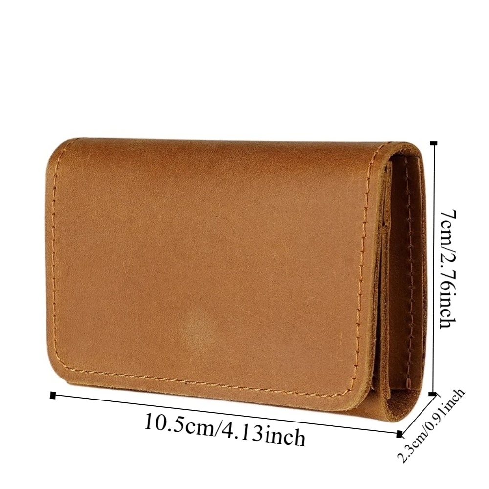 Casual Leather PU Cowhide Short Wallet Solid Color Korean Style Men Short Wallet Small Coin Purse Card Holder Business