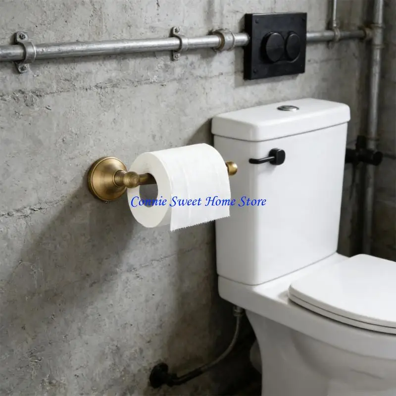 LXAF Bathroom Tissue Roll Holder Storage Rack Wall Mounted Toilet Paper Roll Holder Simple Towel Rack Paper Holder