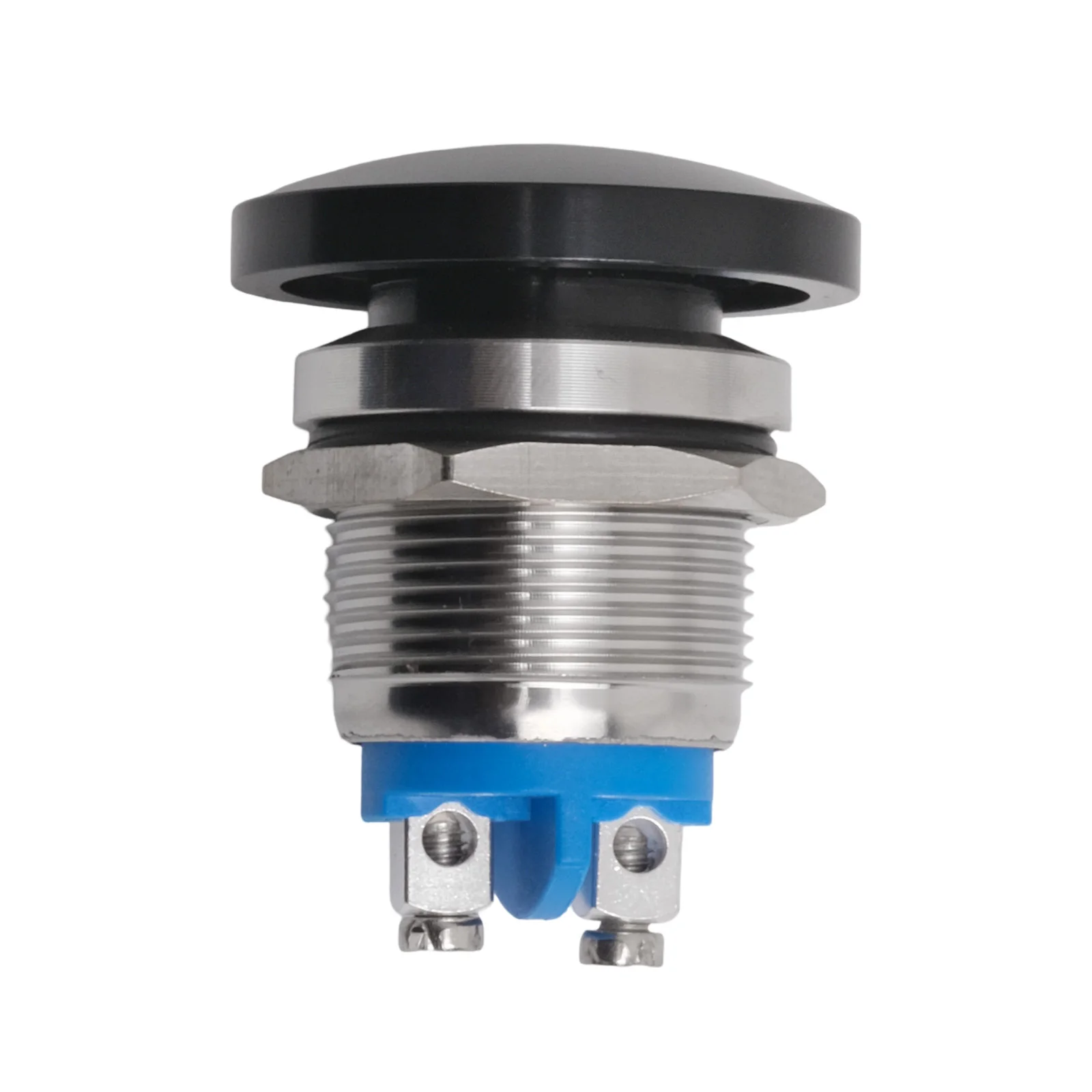 Push Button Switch Stainless Steel Metal Push Button Switch Momentary Mushroom Button Switch Screw Feet Self-Reset