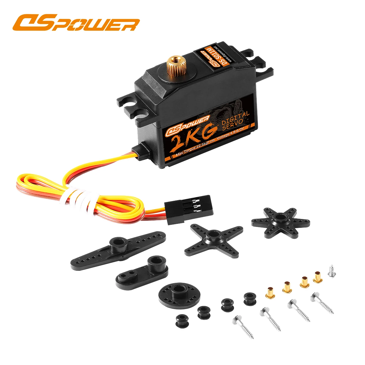 DSPOWER 2KG デジタルメタル/プラスチックギアサーボ 4.8~6.0V モーター 1/12 1/14 RCカー クローラー MN128 ヘリコプター ドローン ボート おもちゃパーツ用