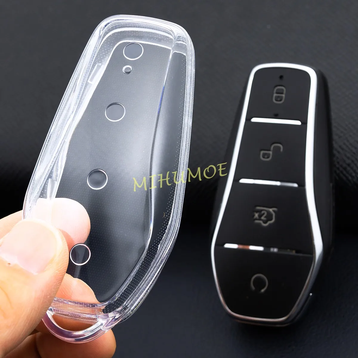 TPU Key Case Cover For BYD Song PLUS Pro Atto 3 Seal U Dolphin Sealion 6 7 Black Remote Fob Holder Keychain Car Accessories