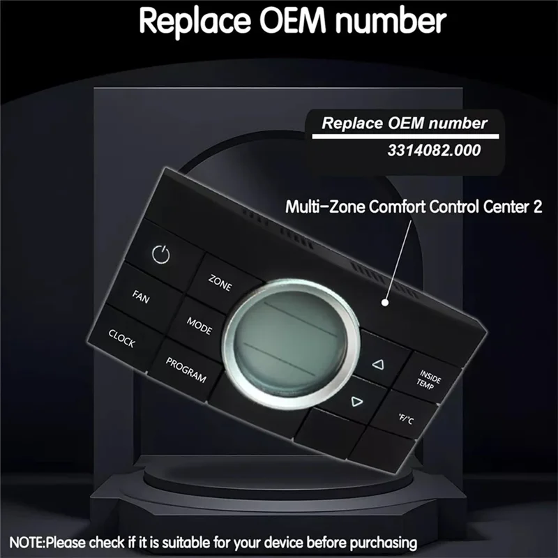 

A80X-3314082011 Thermostat Temperature Control Panel For RV Thermostat Multi-Zone Comfort Control Center Thermostat 10-Button