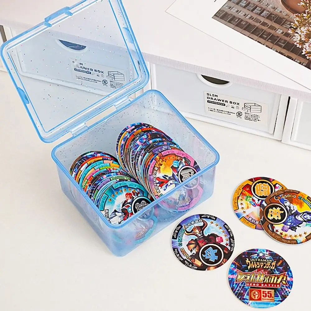 Transparent Plastic Storage Box Jewelry Container Dust-proof Collection Box Small Card Holder Rectangular Shape