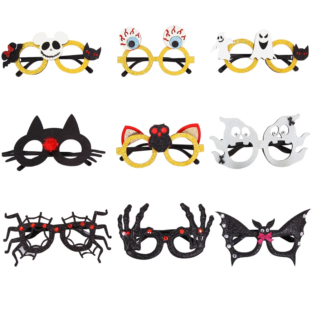 Funny Halloween Glasses Kids Halloween Costume Eyeglasses Frame Carnival Cosplay Props Spider Sunglasses Halloween Decorations