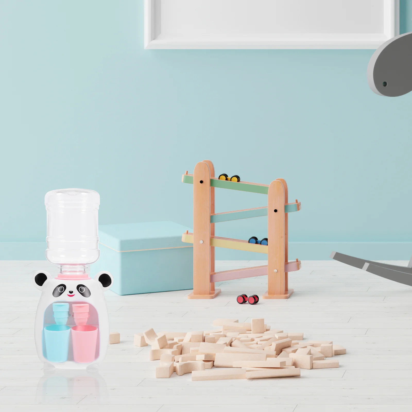 Mini distributeur d'eau en plastique pour enfants, jouet de type poussoir simulé, appareil de cuisine amusant, refroidisseur l'inventaire pour tout-petits