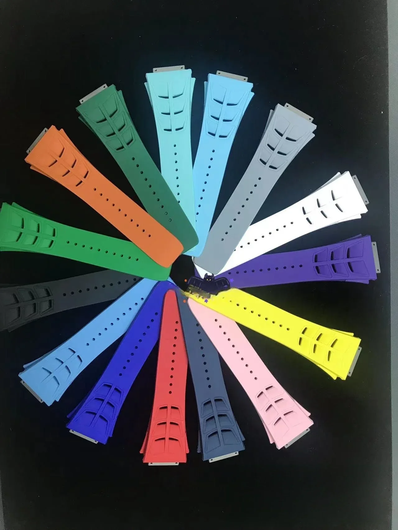 High quality watch strap S M L FOR Richard RM30 35 Wrist Band F Rubber Sport Screw Bracelet Replacement