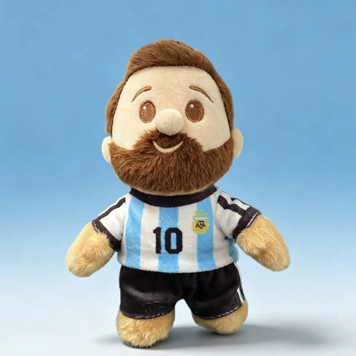 Cute Peripheral Toy Birthday Holiday Gift 18cm Football Star Messi Plush Cotton Doll view 3