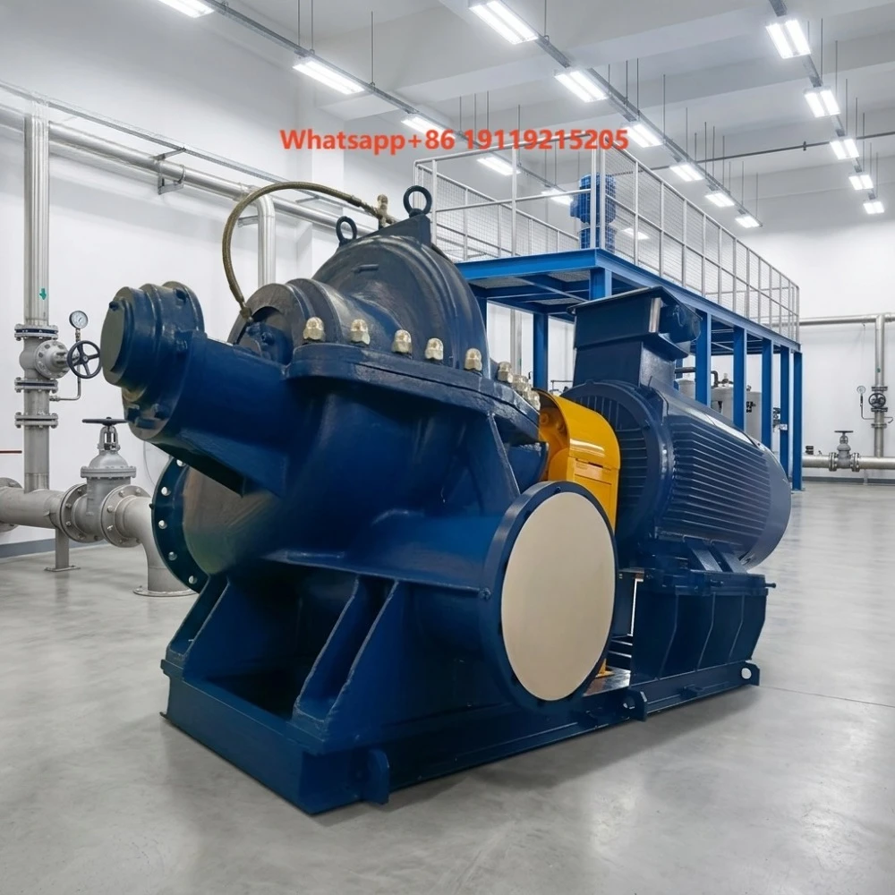 Large Flow 6inch Agricultural Irrigation Clean Water Pump Double Suction Centrifugal Pump 1600m3