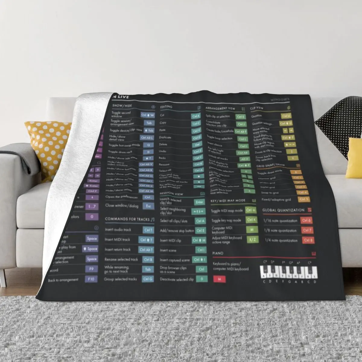 DAW Shortcuts — Ableton Live (Windows) Ультрамягкое одеяло из микрофлиса