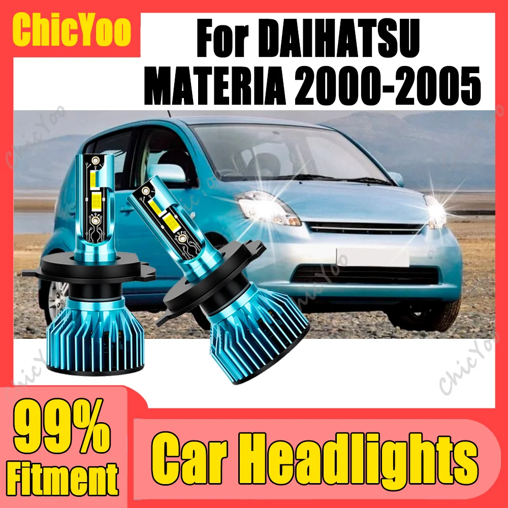 

2PCS Super Bright H4 High Low Beam LED Headlights 120W 30000LM 6000K White For DAIHATSU MATERIA 2000 2001 2002 2003 2004 2005
