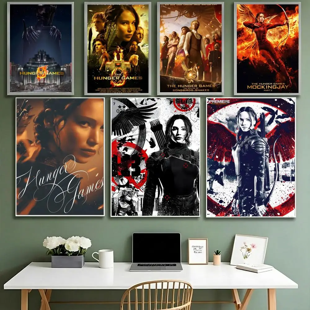 T-The Hunger Games SCI-FI ADVENTURE FILM Poster HD Wasserdicht Hochfeste selbstklebende Wanddekoration Universal