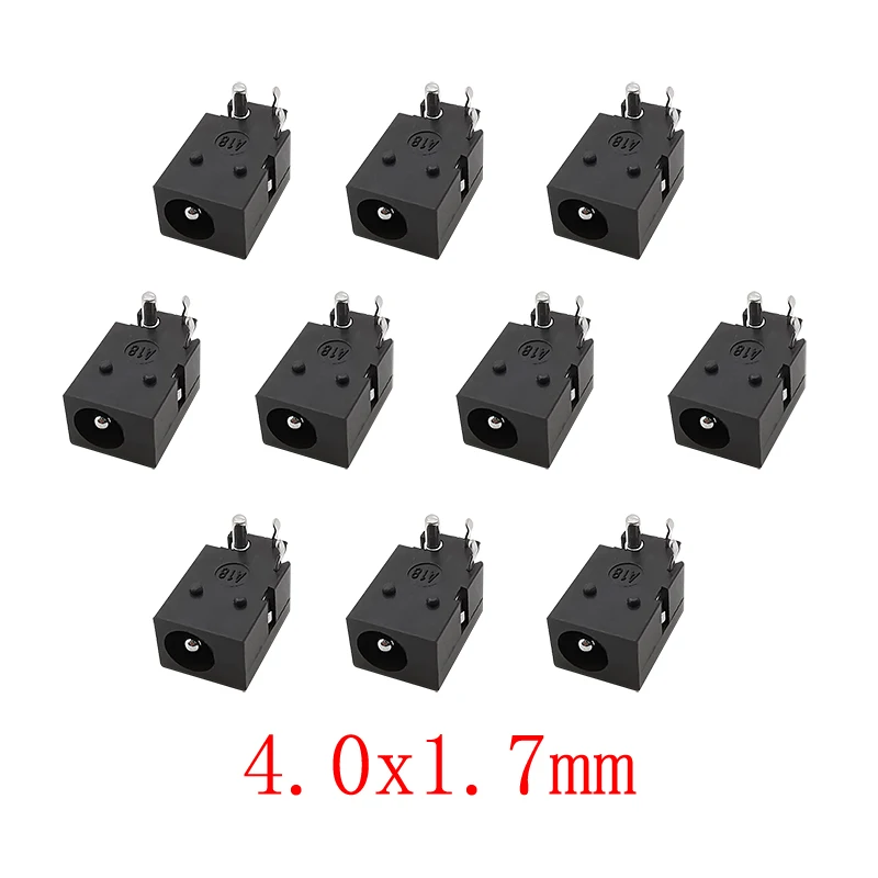 10Pcs Mini DC Jack DC-023A 4.0x1.7mm DC Power Female Connector DC Charging Plugs Socket Adapter 4.0mm x 1.7mm