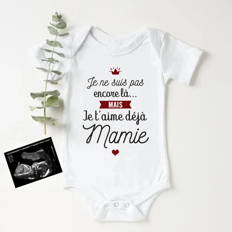 

I Love You Grandma Newborn Baby Rompers Summer Bodysuits Announcement Pregnancy Infant Toddler Clothes New Grandma Gifts