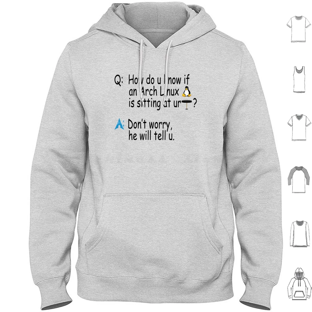 Arch Linux Joke Hoodies Long Sleeve Linux Linux Os Arch Linux Ubuntu Operating System Os Pc Argument Arguments