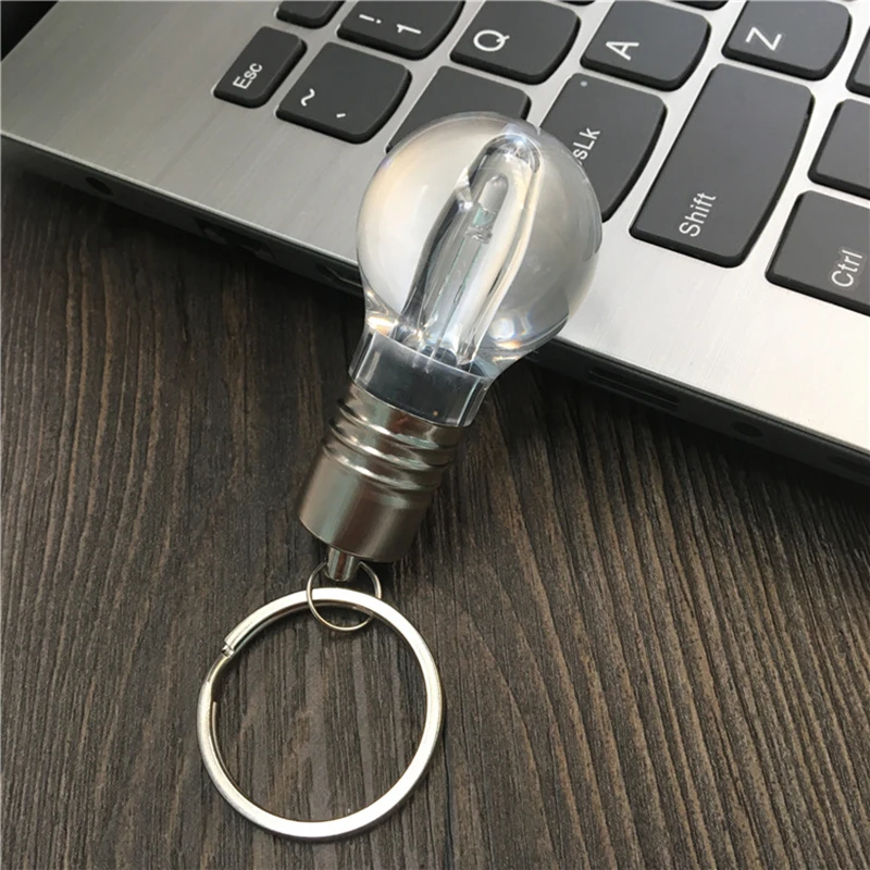 Lampadina modello in silicone trasparente Luce LED blu Chiavetta USB 2.0 128 GB 64 GB 32 GB 16 GB 8 GB 4 GB