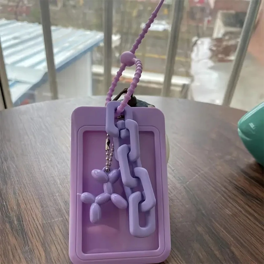 Clear Acrylic Kpop Photocard Holder Black Credit ID Card Protective Case Photo Display Holder Bag Pendant Keychain