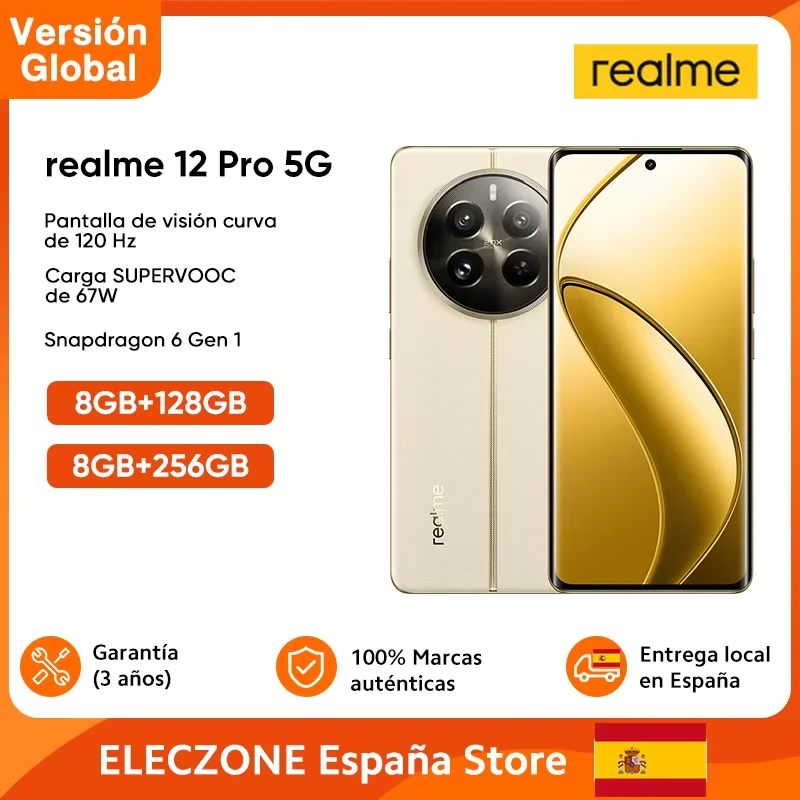 Global Version realme 12 Pro 5G Smartphone Snapdragon 6 Gen 1 IMX882 OIS Camera 67W SUPERVOOC 32MP Telephoto Portrait Camera