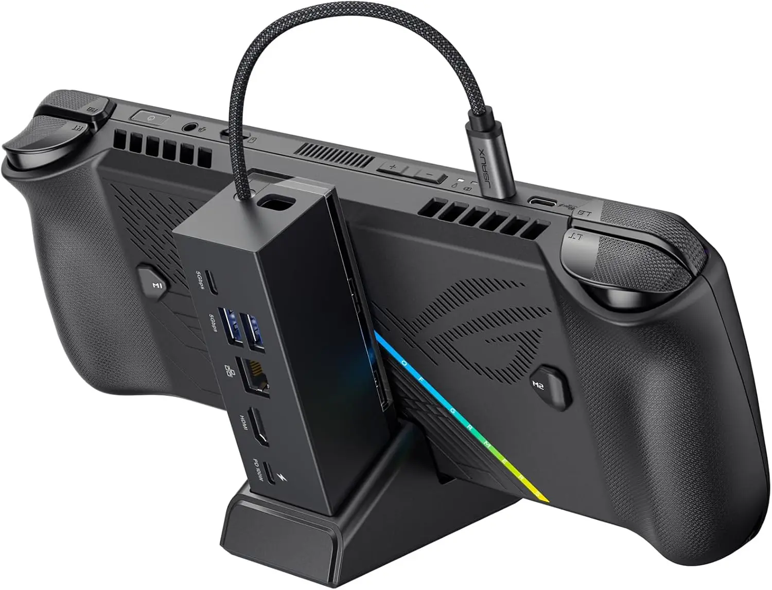 Docking station per Legion Go, Dock Legion Go 6 in 1 con HDMI 4K a 120 Hz, Gigabit Ethernet, Doppio USB-A 3.2 Gen 1, Ricarica PD 100 W