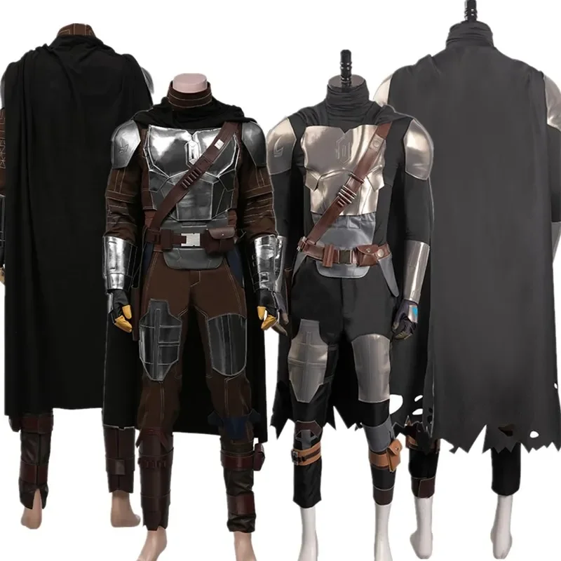 FC6TV Fantasia Din Cosplay Djarin Fantasy Battle Costume Adult Men Armor Cloak Outfits Halloween Carnival Party Disguise Su@FC8！