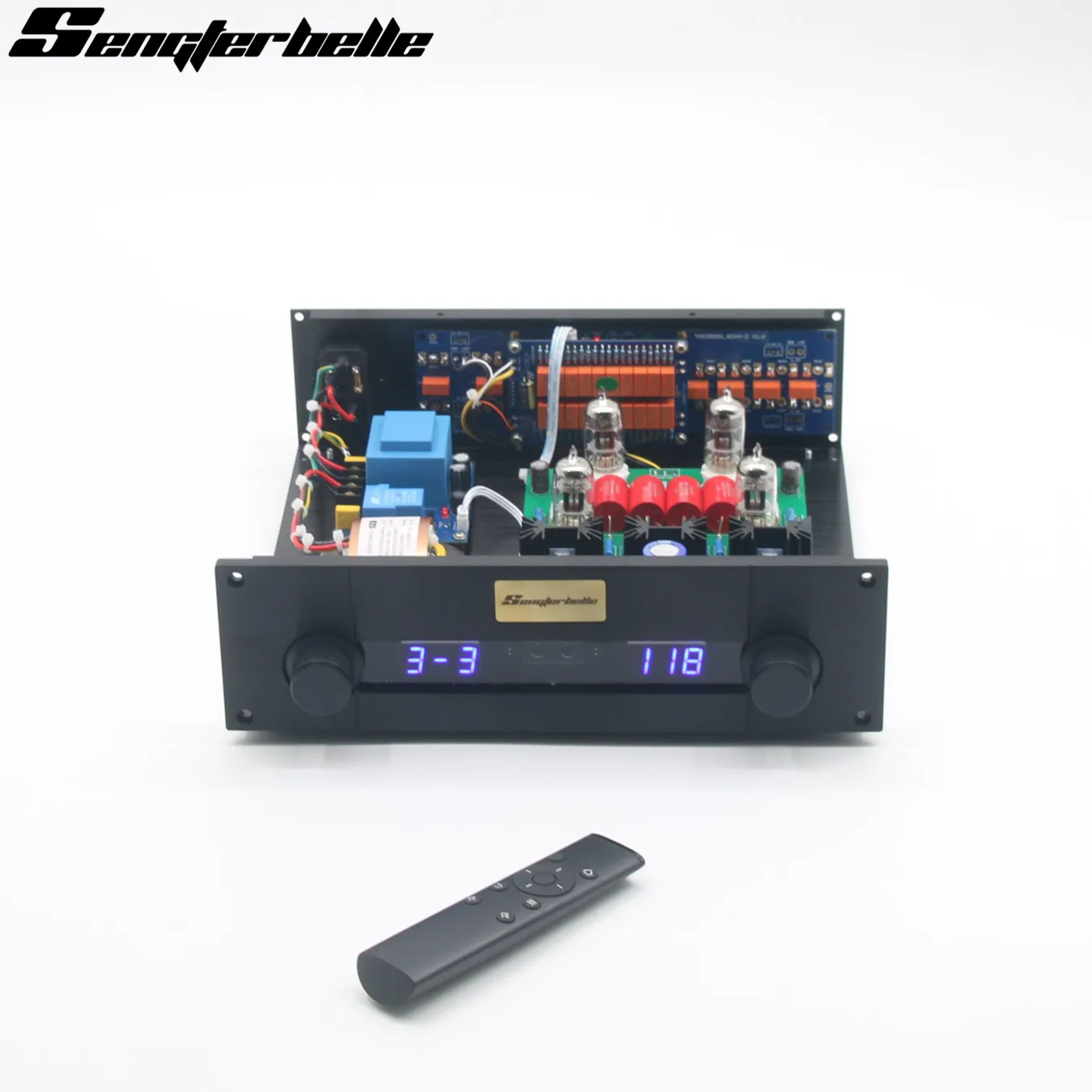 STR12A-PRO 12AU7 ECC82 Vacuum Tube Remote Control Preamplifier Reference Cary SLP-90 Preamp Circuit With 2 Ways Outputs