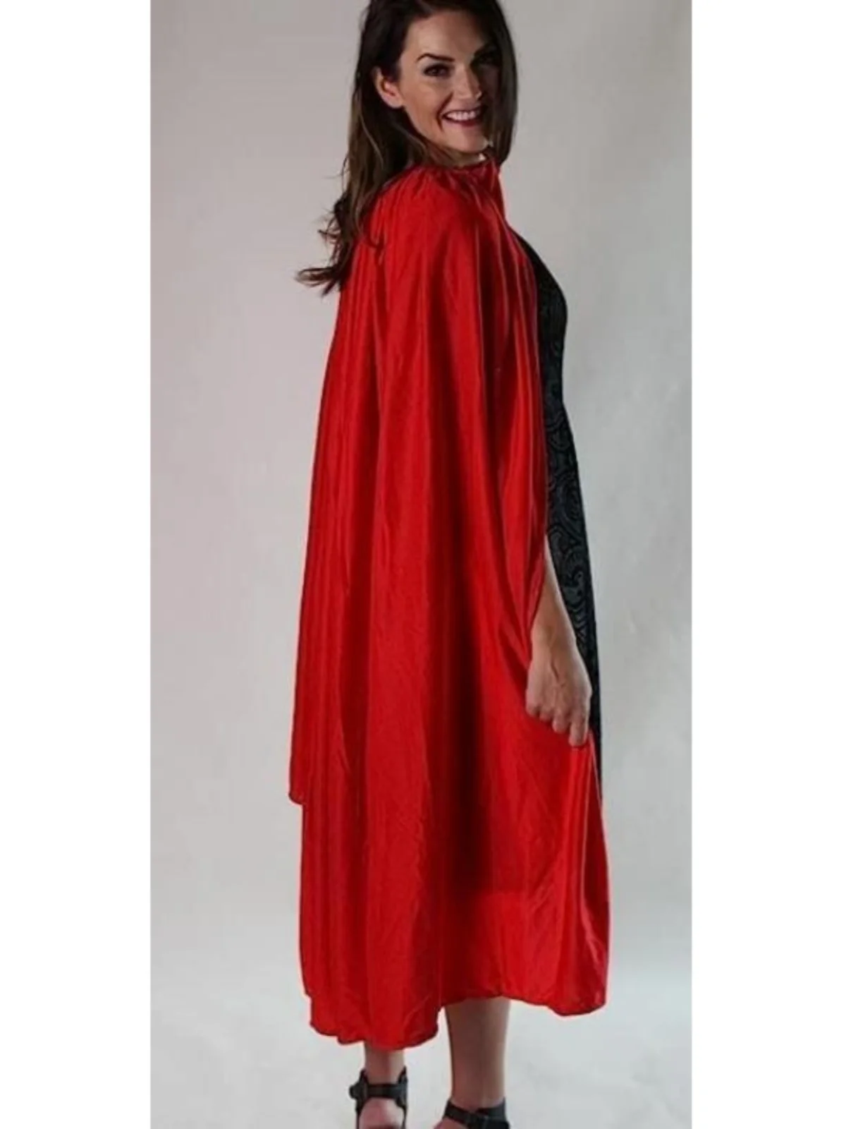 Capa de Super-Herói sex para loween, Robe Vermelho Sem Chapéu, Fsia para Performance de Palco, Estilo F, Ma...