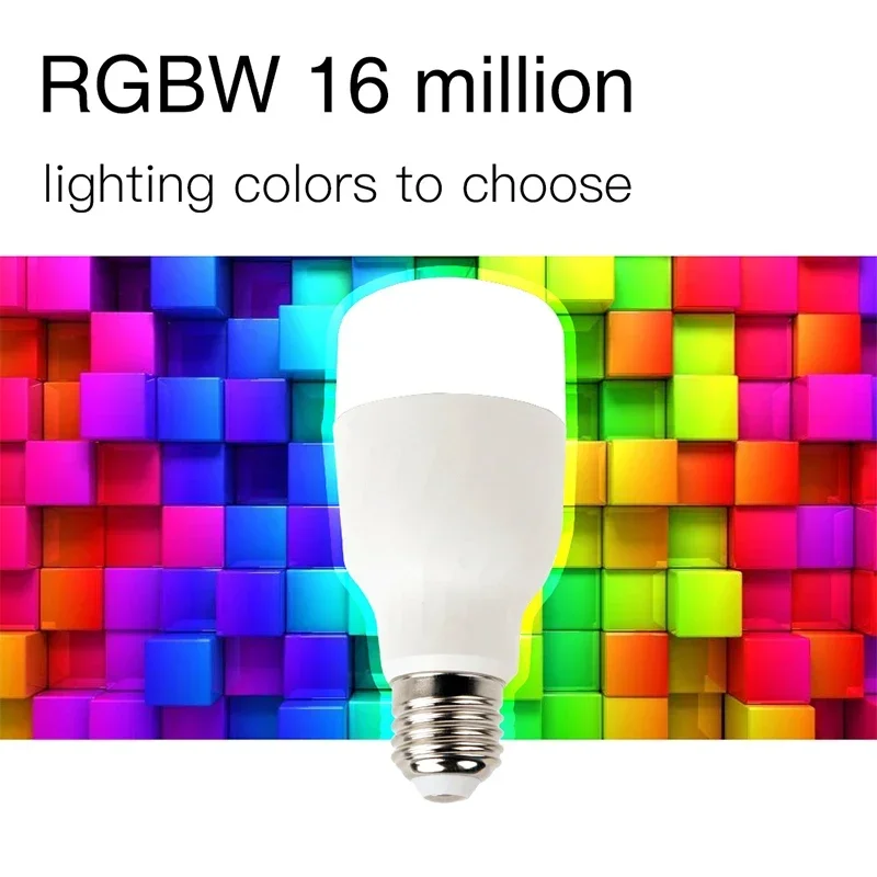 Bulb Intelligent Colorful LED Lamp WiFi Smart Light 7W RGBW APP Remote Control Works with Alexa Google for Smart Home E27 E26