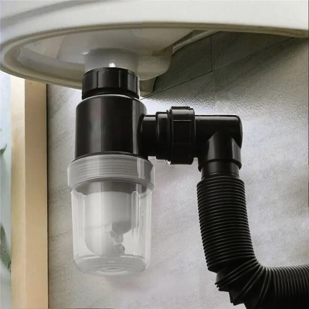Bathroom Kitchen Accessories Home Washbasin Pipeline Sink Hose Drain Sewer Pipe Sink Deodorant Strainer