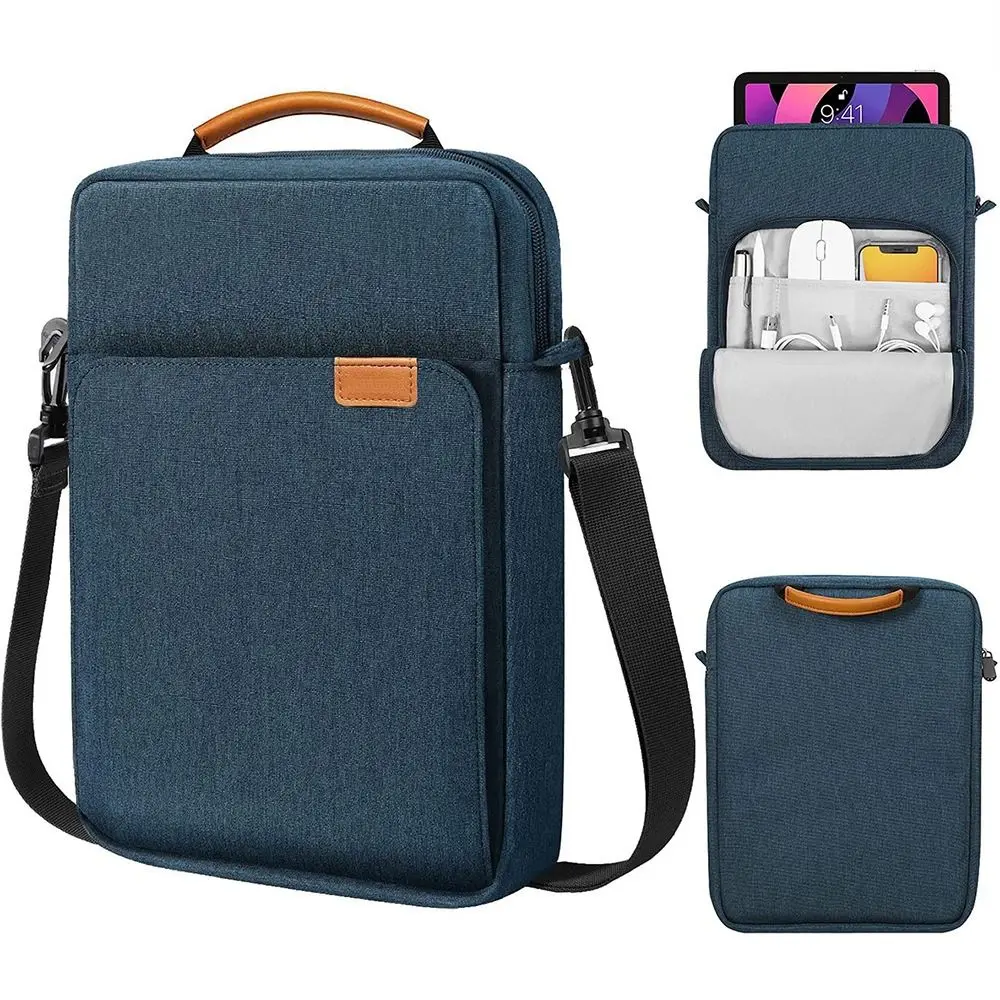 9/11/13.3 inch Tablet Sleeve Case Concealed Hand Strap Wear-resistant Shoulder Bag Universal Shockproof Notebook Case