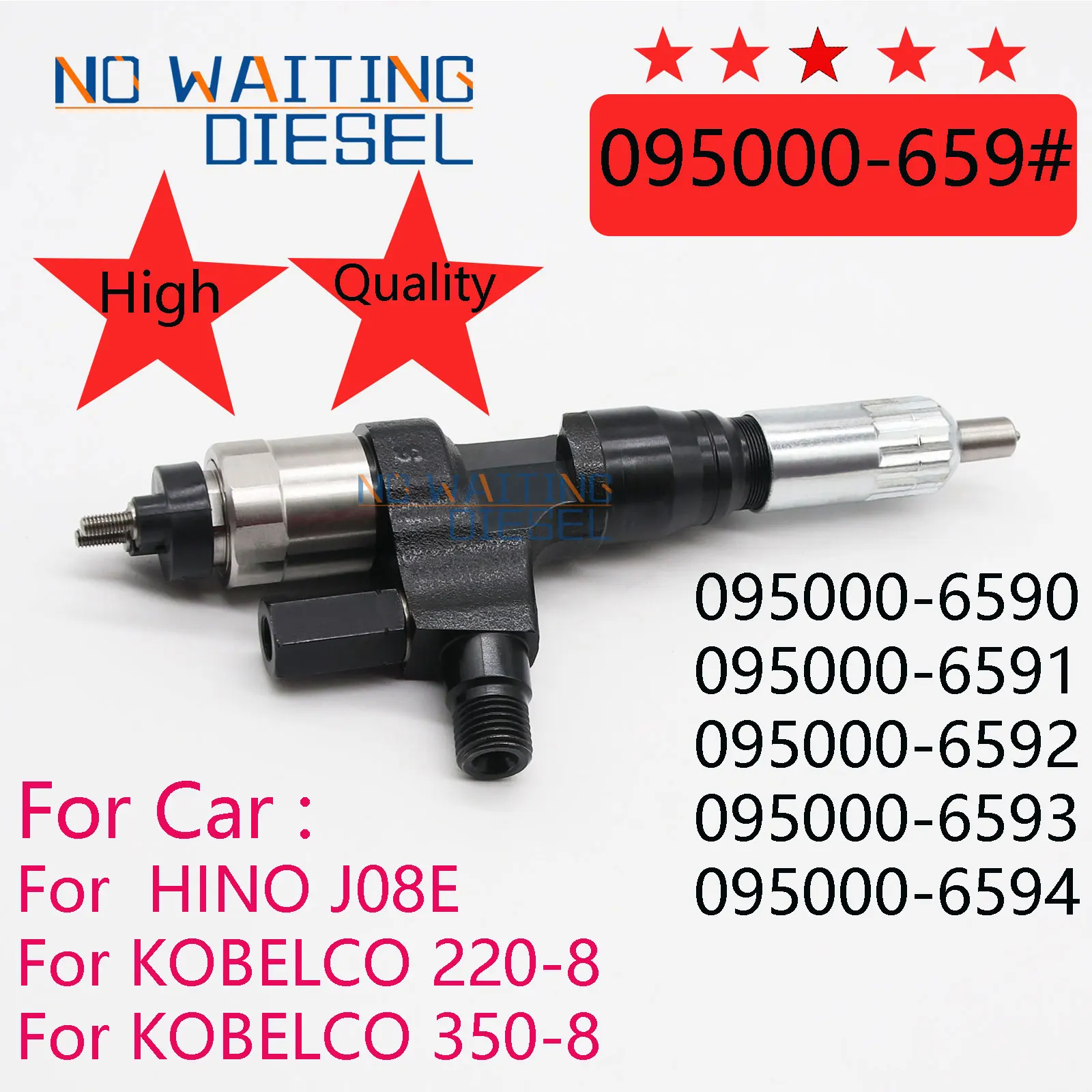 095000-6590 095000-6591 095000-6592 Common Rail Fuel Injection 095000-6593 095000-6594 For HINO J08E