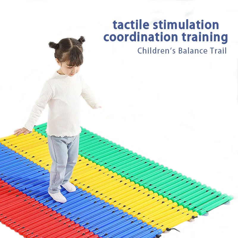 Balance Trail Children's Sensory Training Equipment Household Teaching Aids Balance Trail Tactile Board Single Wooden Bridge Toy