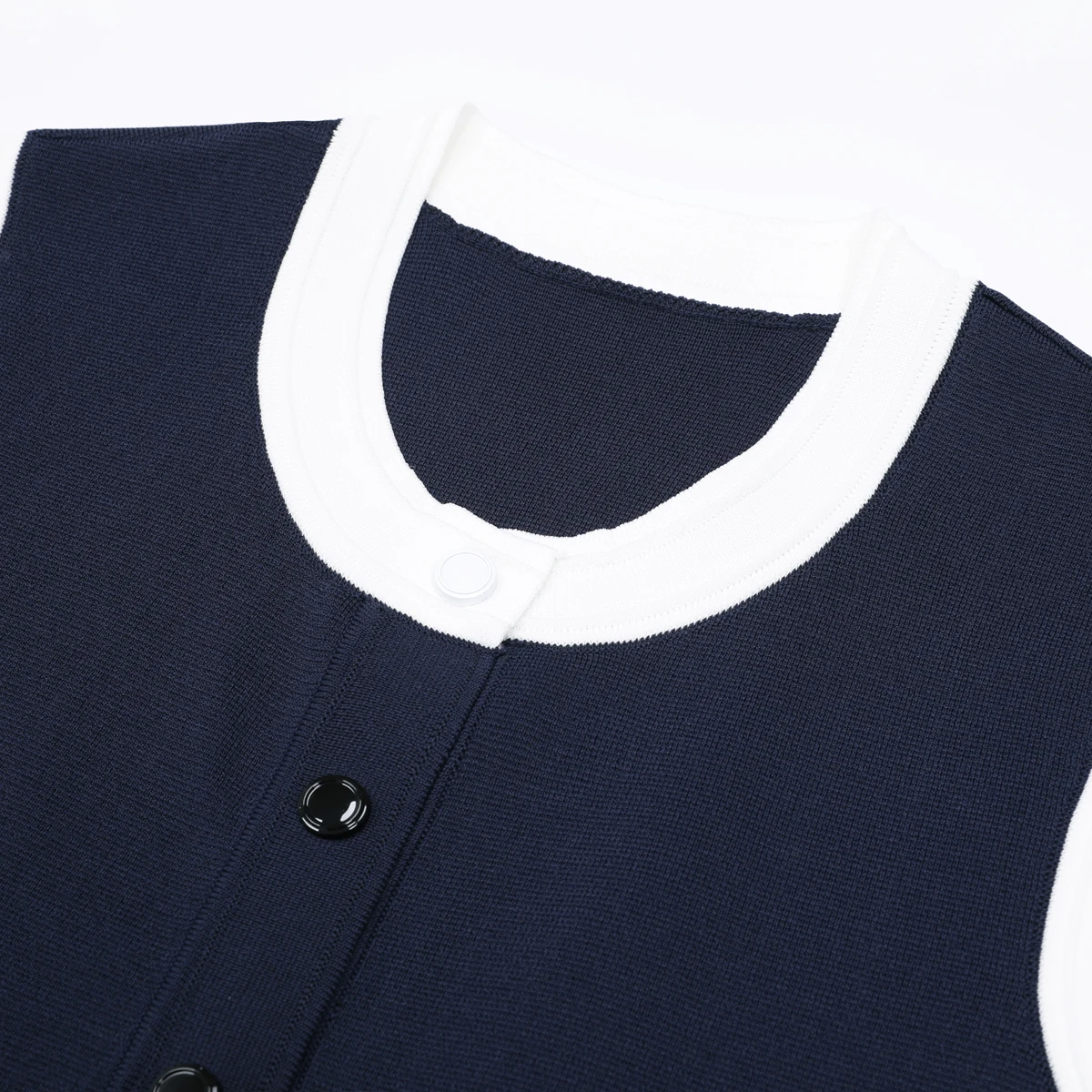 25216 Summer New Fashion Color blocked Knitted Sleeveless Tank Top+Folded Half Skirt Women's Two Piece Set