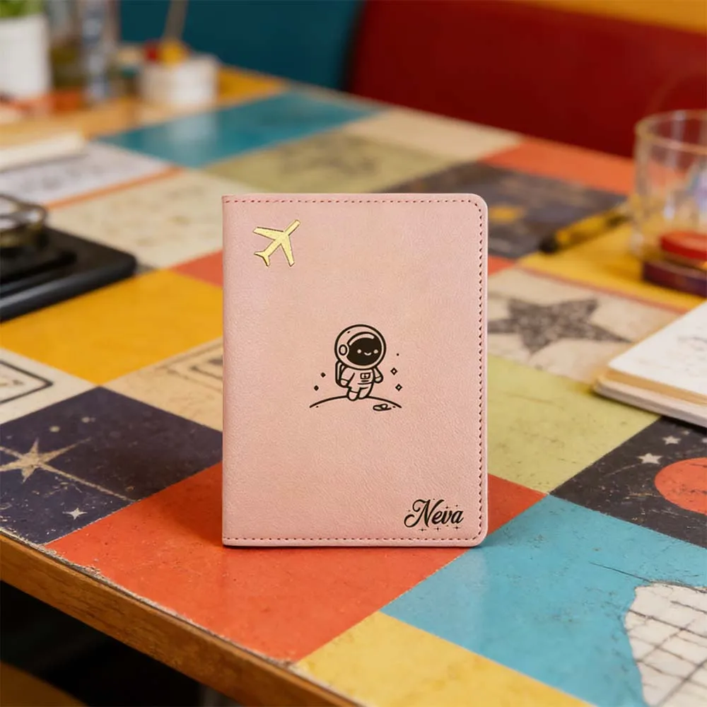 

1pc Personalized Name Passport Cover Teacher Gift Durable Leather Passport Case Classic Style