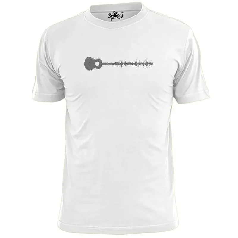 Mens Guitar Sound Waves T Shirt Music Rock