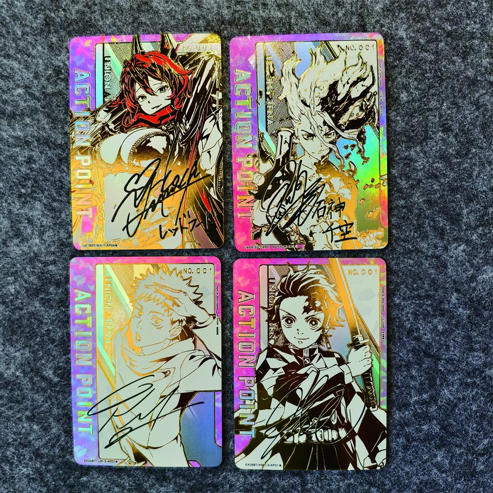 Tokisaki Kurumi Signature Card  Anime Collection Card Gold Stamping Refractive Color Rainbow Flash Textured Gifts