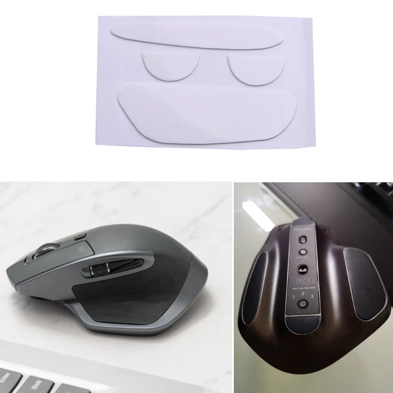 R58A 1Set Mouse Feet Mouse Skates Sticker Pad Rounded Glides Curved Edges Replacement for logitech MX / 2S Mice