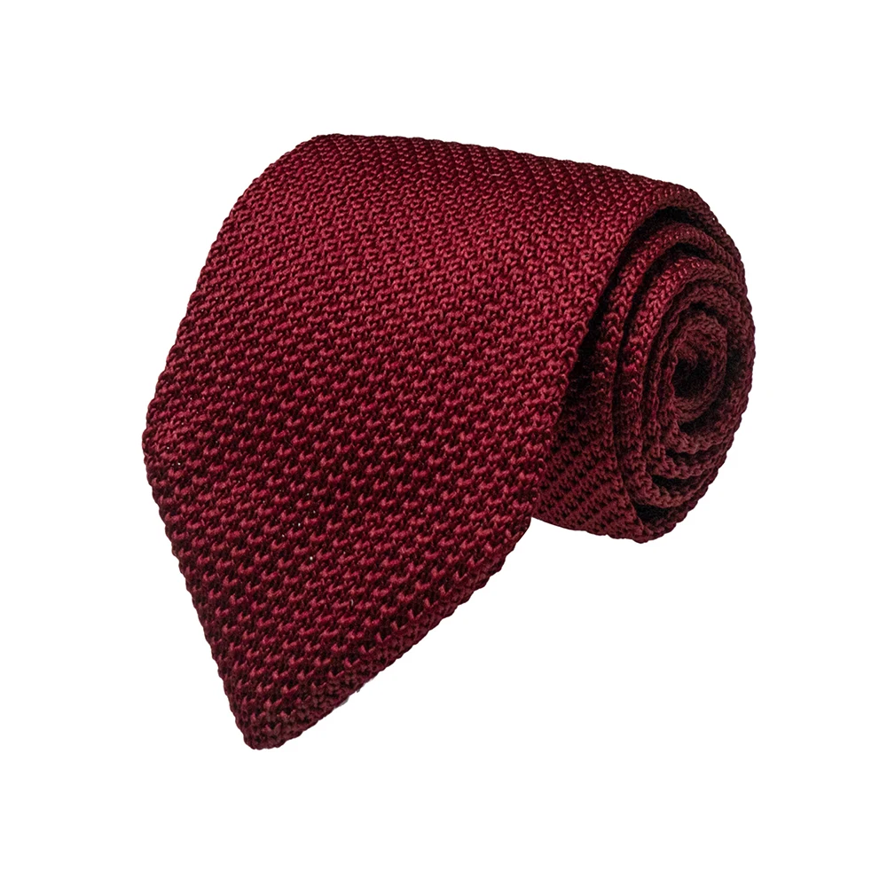 Fashion Men's Solid Knitted Ties 7.5cm Neck Ties For Men Formal Business Brown tie Wedding Cravat Accessories gift