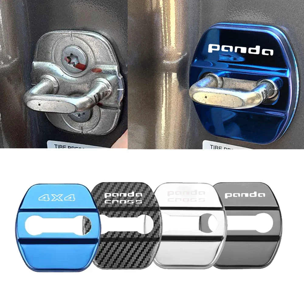 

4pcs Car Door Lock Buckle Protection Cover Anti-rust Waterproof for Fiat Panda Cross 2011 2012 2013 2014 2015 2016 2017 -2025