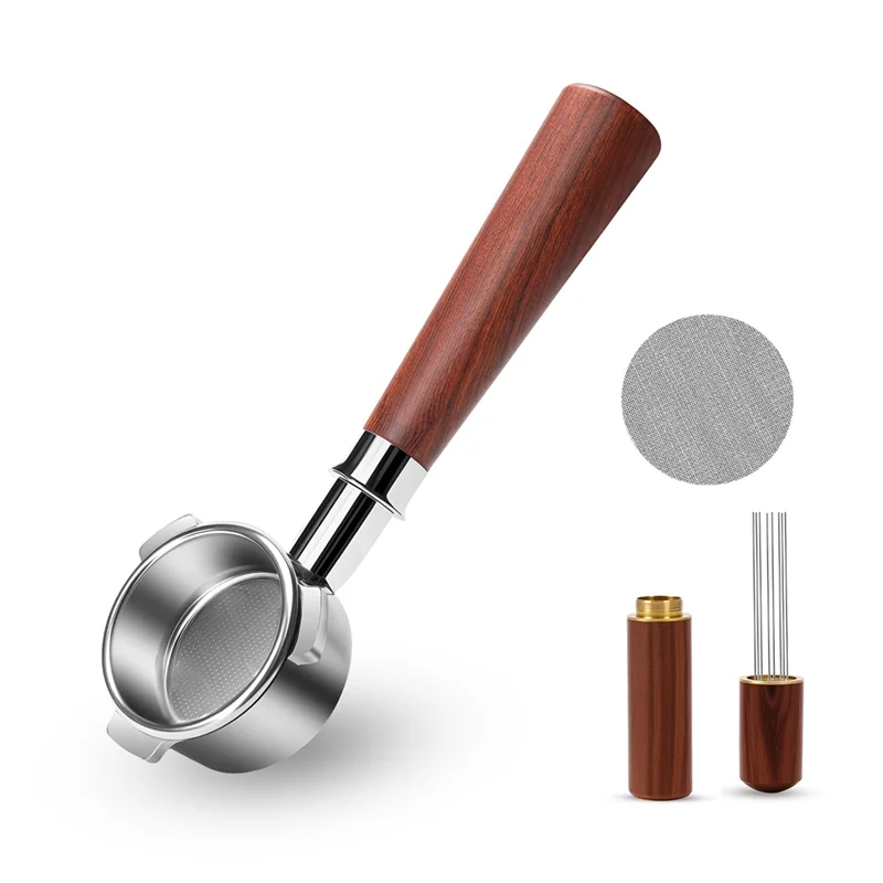 【Must-Haves】 Portafiltro sin fondo, Kit de accesorios para portafiltro de café expreso de 3 orejas, para máquina de café expreso Breville Sage Barista