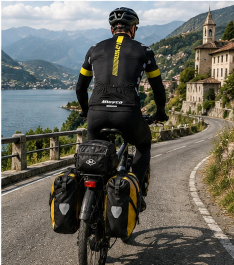 Men's Autumn Breathable Quick Dry Cycling Jersey Set MTB Racing Sport Tracksuit Bicycle Outfit Short Bike Clothing