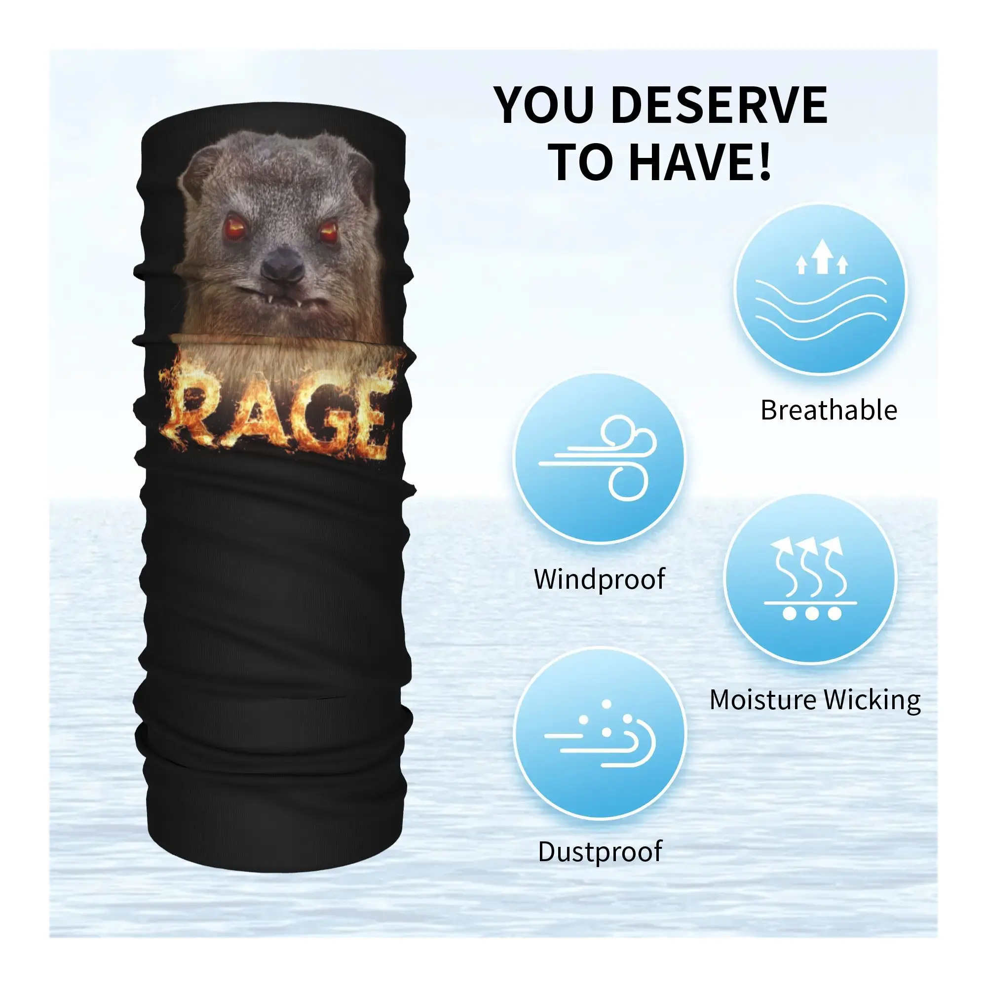 Rage Rock Hyrax In Flames бандана на шею шарф с принтом многофункциональная Балаклава для бега для мужчин женщин взрослых ветрозащитная