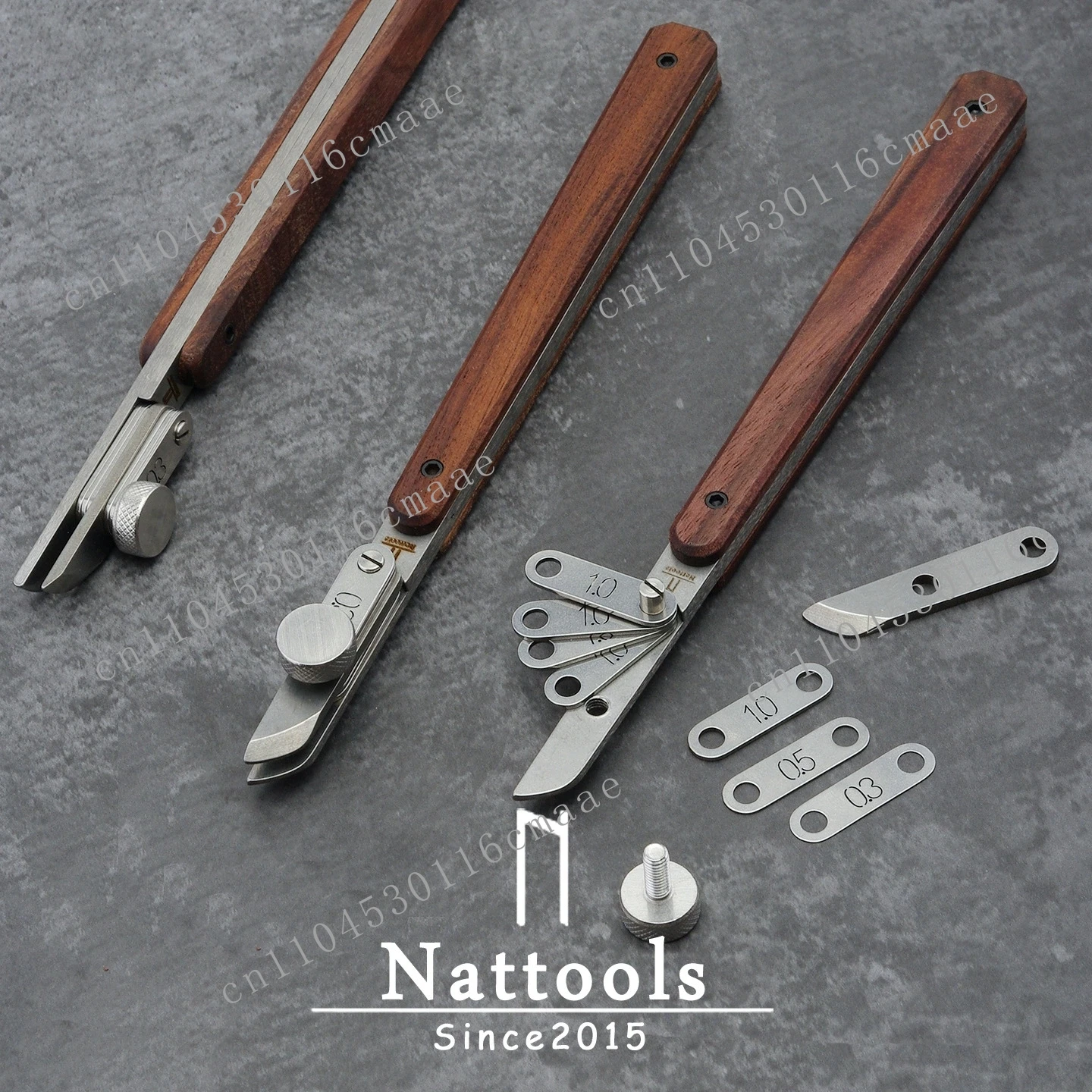 Adjustable Suture Crimper 0.3-5 mm Trimmed Edge Press with Scale Marks, Leather Craft Spacing Tool for DIY
