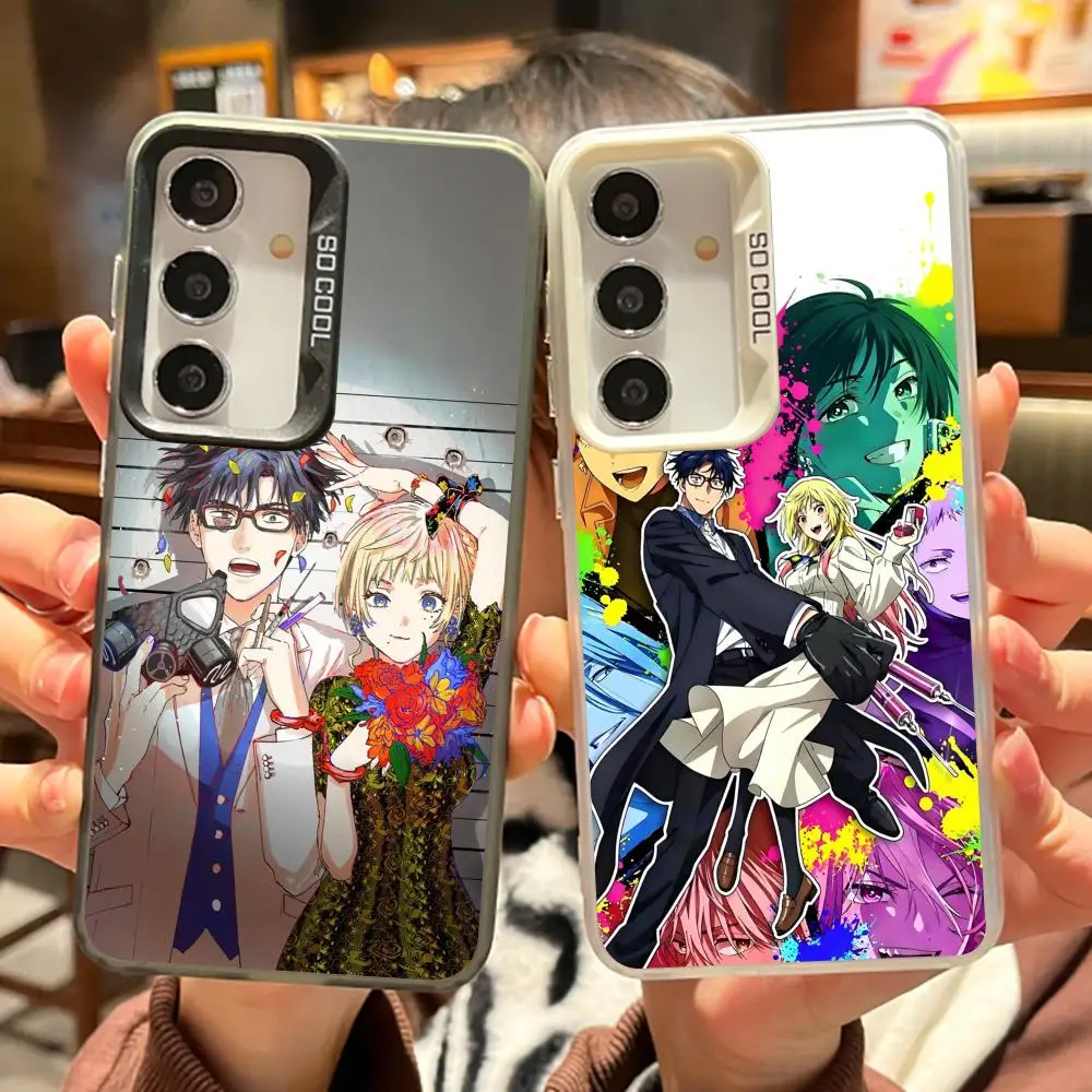 anime MARRIAGETOXIN Phone Case For Black lMD Color Silver Shell For Samsung A57 A37 A17 A16 A56 A55 A15 A35 A25