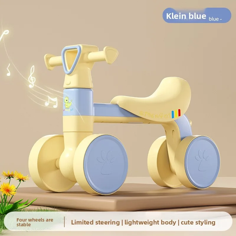 Baby Balance Bike 4 Wheel Toddler Walker No Pedal First Ride-On Toy Kids Balance Training Indoor Outdoor Gift for 1-3 Years Old view 5