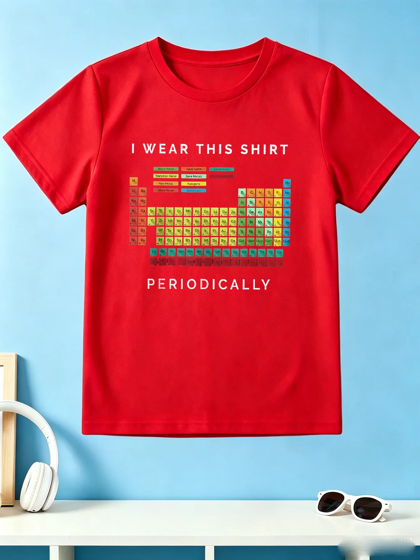 Periodic Table Chemistry Science Pun Letter Graphic Print T Shirt Family Matching Boys Girls Kids Casual Short Sleeve Tops