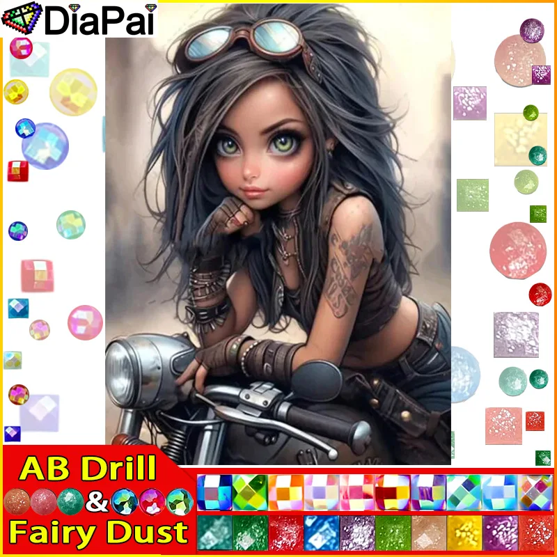 DIAPAI Fairy Dust AB 5D Diamond Painting Full Drill Diamond Embroidery